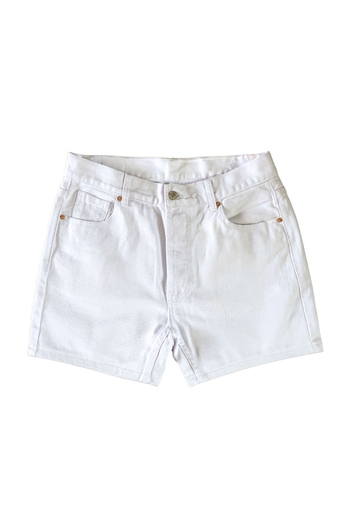 UNISEX DENIM SHORTS WHITE