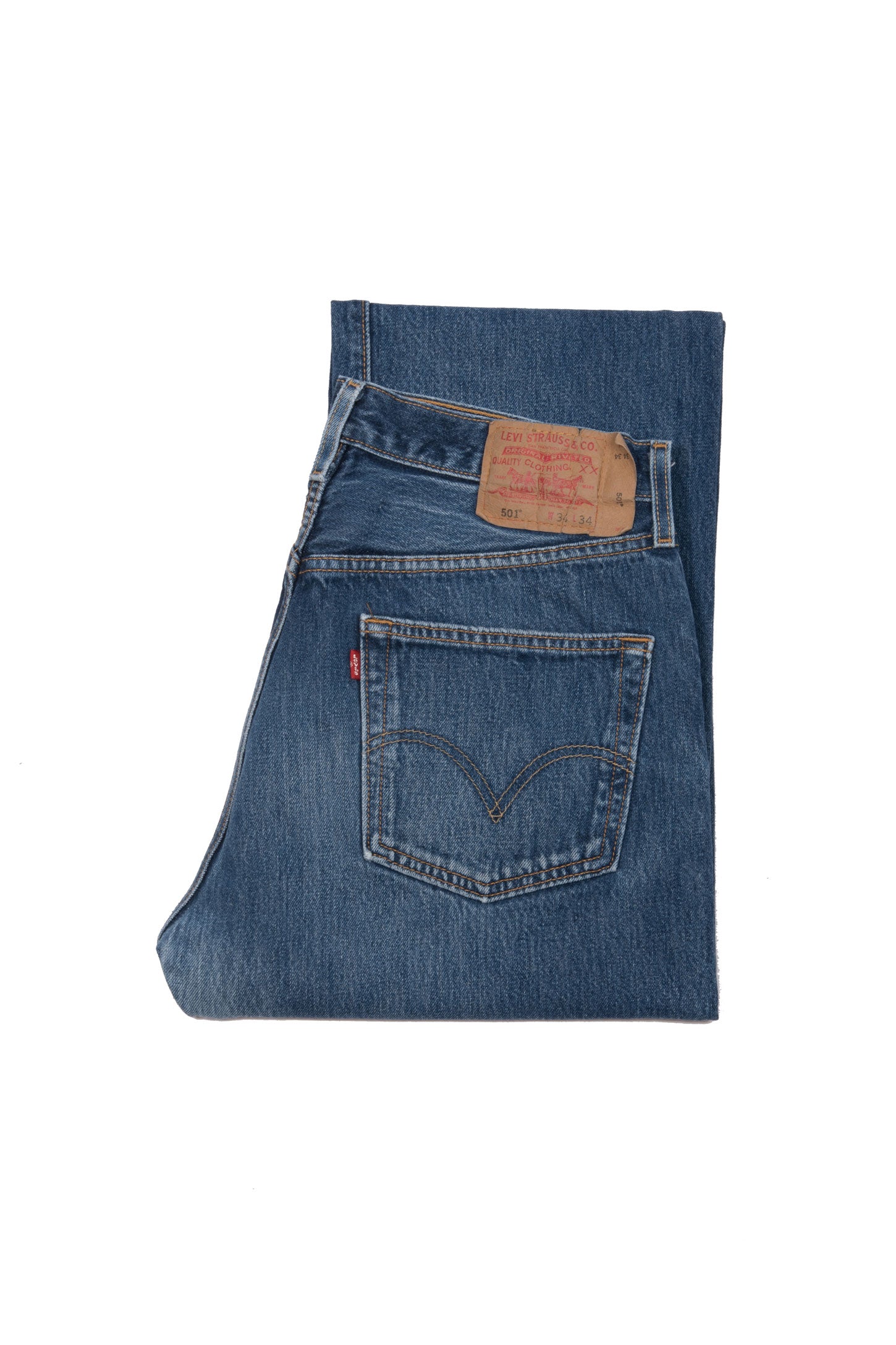 21ST CENTURY LEVI'S 501 JEANS USED DARK BLUE