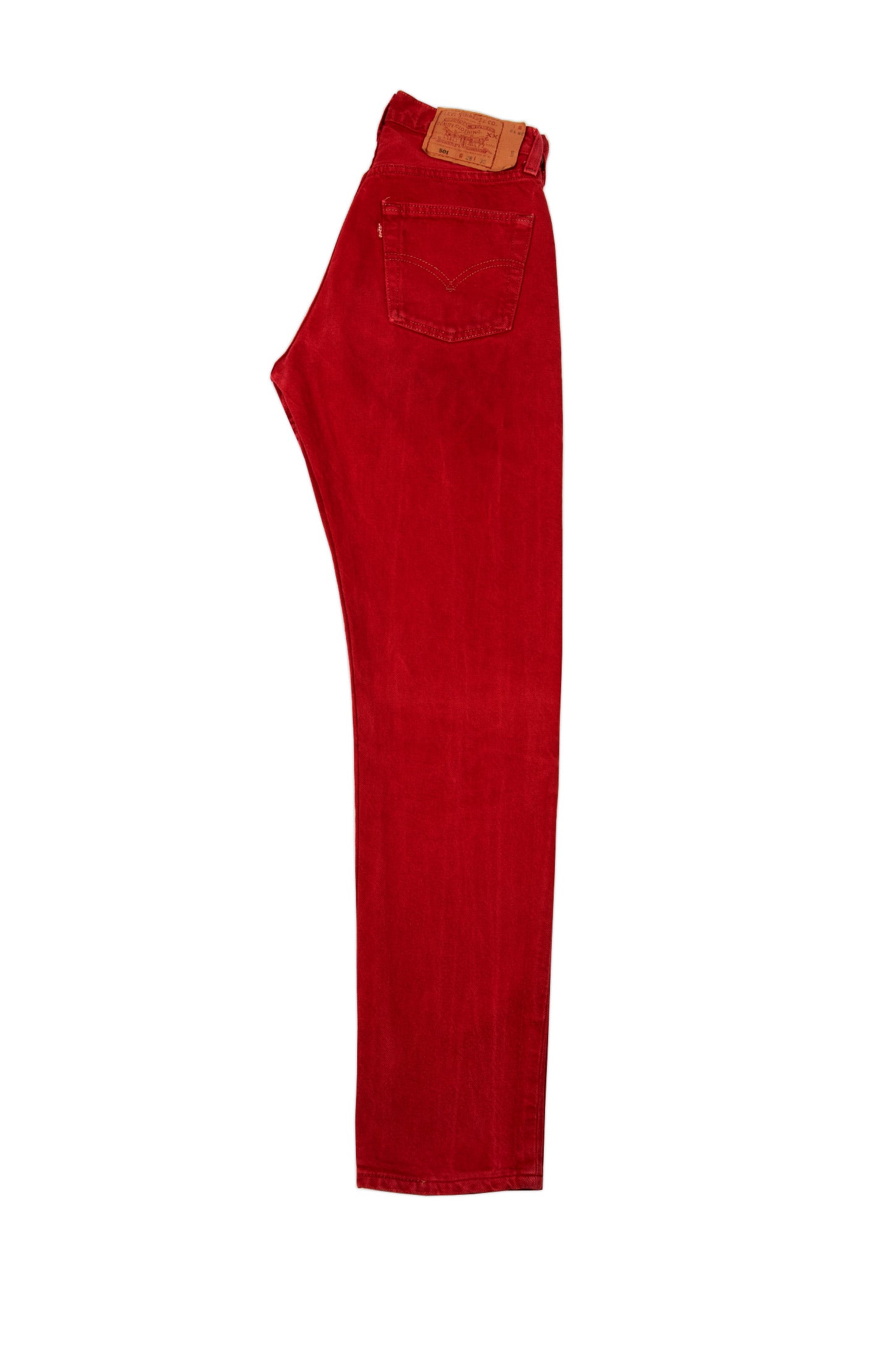 LEVI'S 501 ORIGINAL FIT JEANS RED