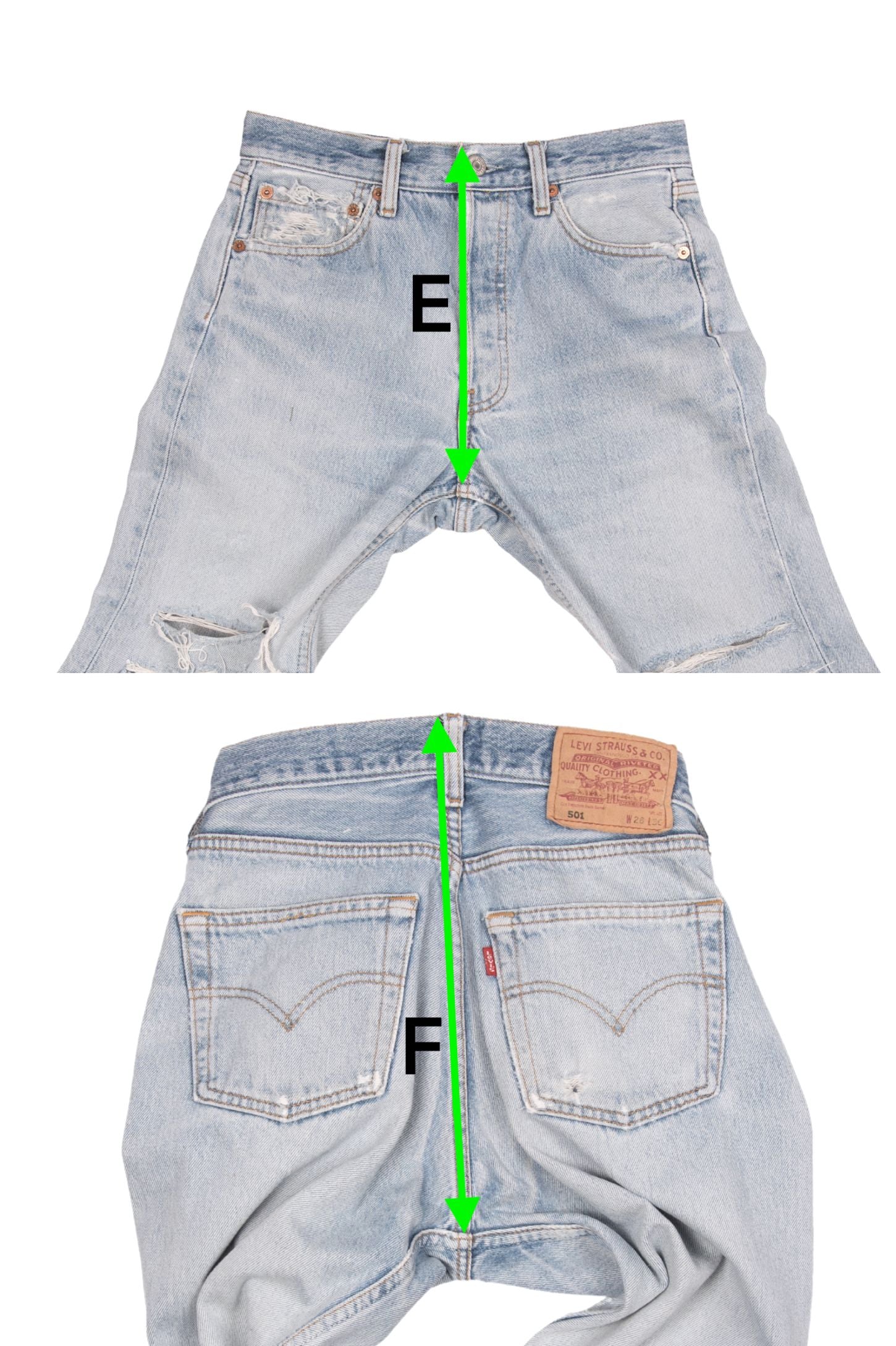 501 CUT UP CUSTOM JEANS SIZE 29
