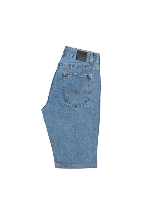 HIGH WAIST CYCLE DENIM SHORTS LIGHT BLUE