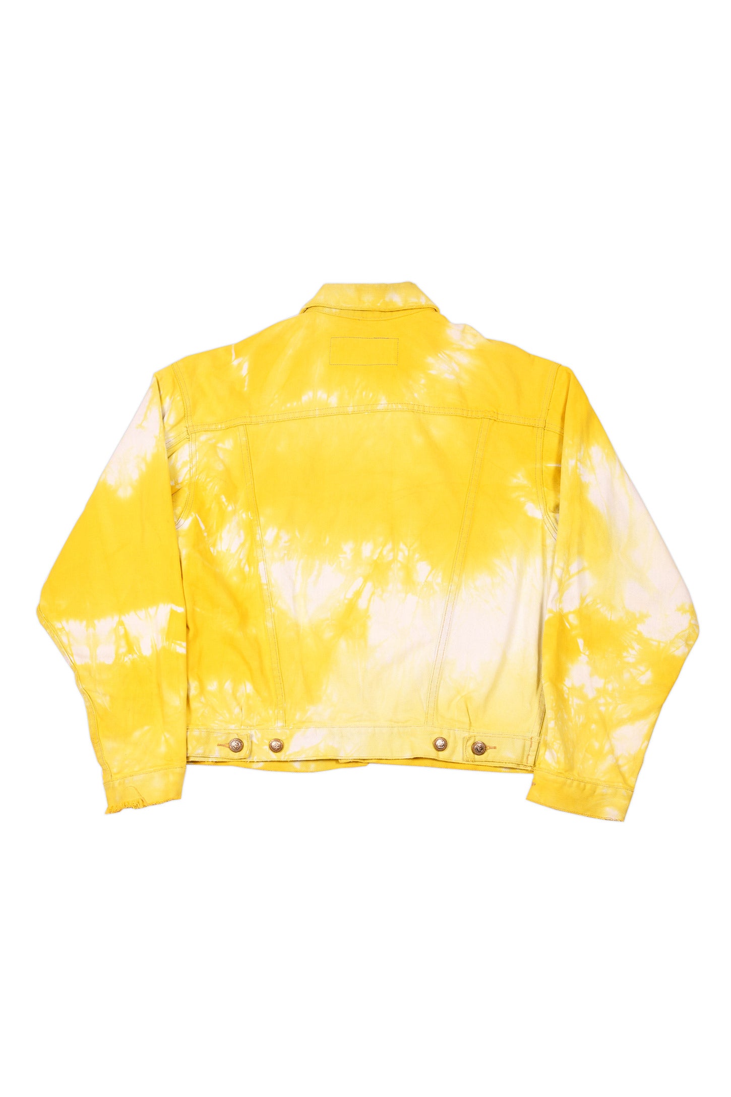 TIE DYE YELLOW DENIM JACKET SECOND HAND