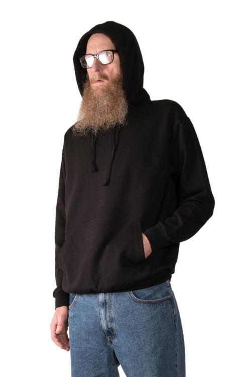 PLAIN PULLOVER HOODIE BLACK