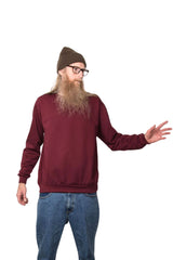 PLAIN SWEATSHIRT WINE RED