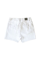 UNISEX DENIM SHORTS WHITE