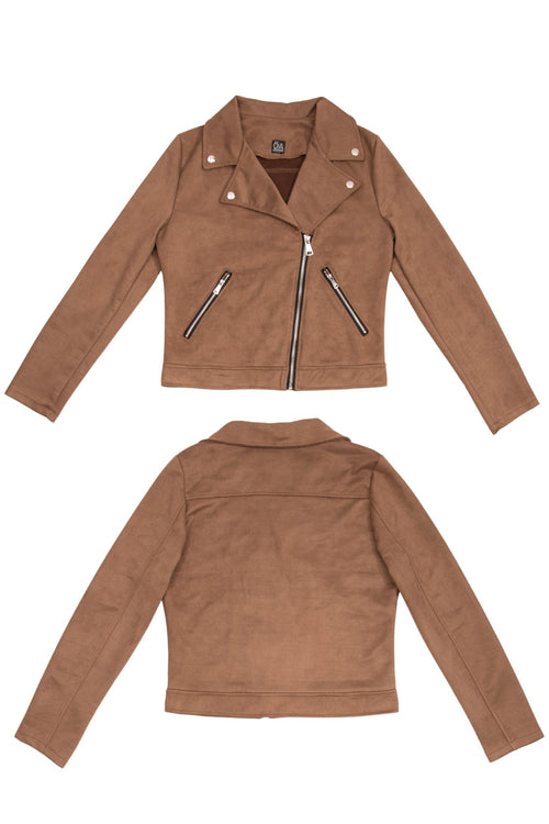 BIKER JACKET BROWN