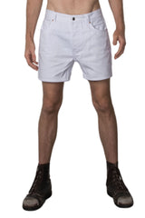 UNISEX DENIM SHORTS WHITE