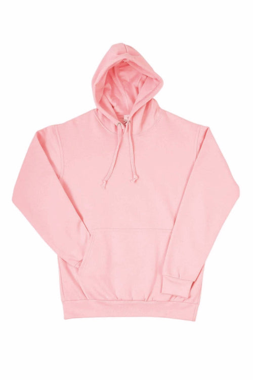 PLAIN PULLOVER HOODIE PINK