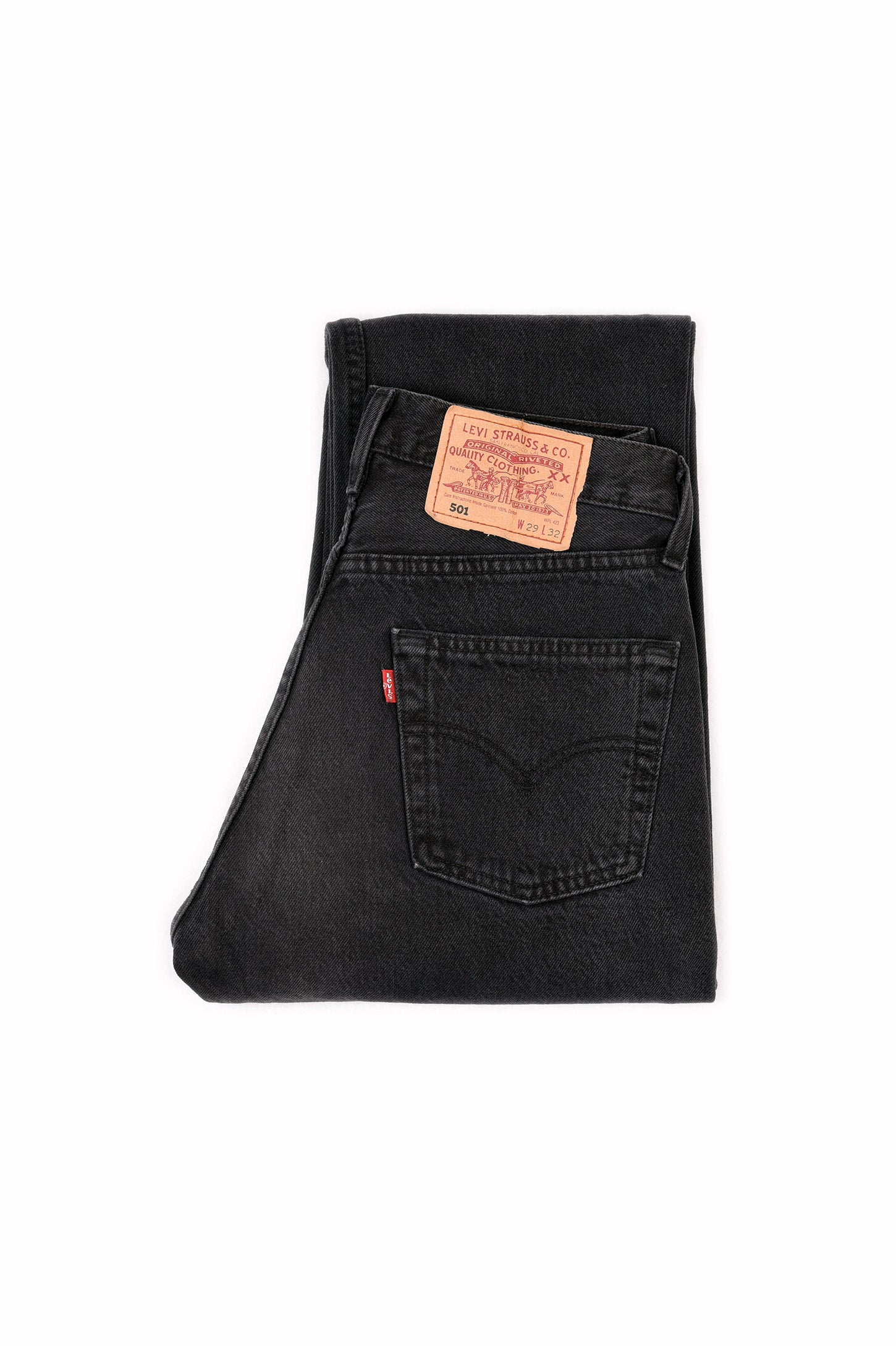 fe Blive bede Levi's 501 Original Fit Jeans Washed Black | Second Hand | Från Ö Till A